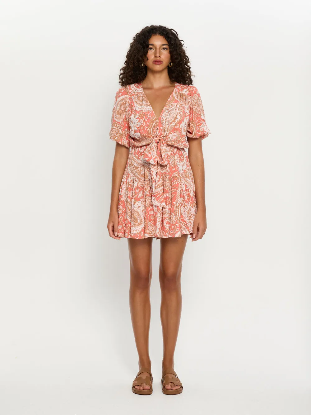 Casablanca Tie Front Mini Dress sold by Kivari product image thumbnail 2