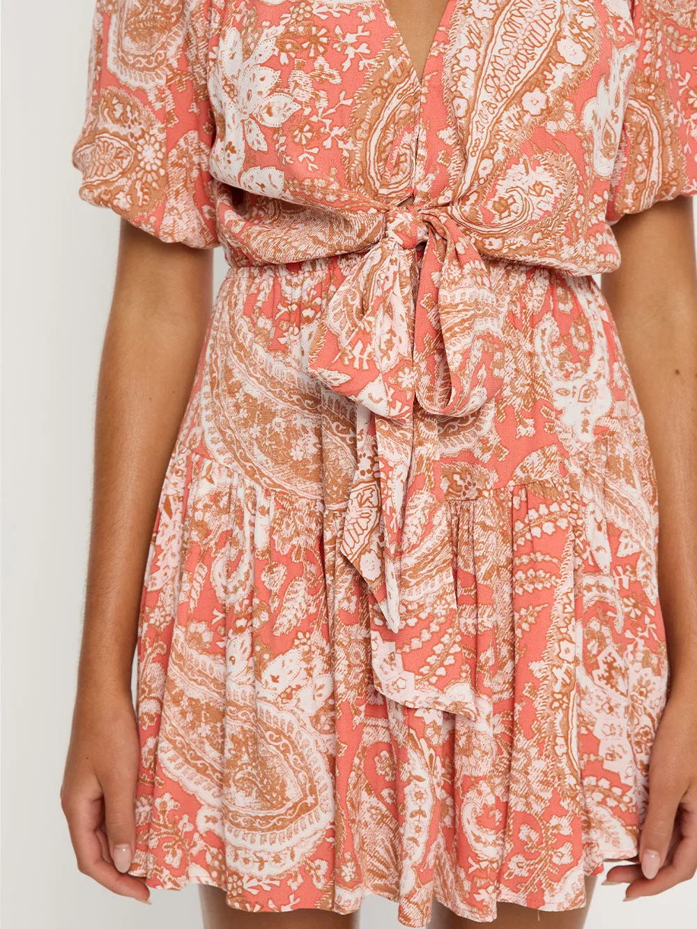 Casablanca Tie Front Mini Dress sold by Kivari product image thumbnail 5