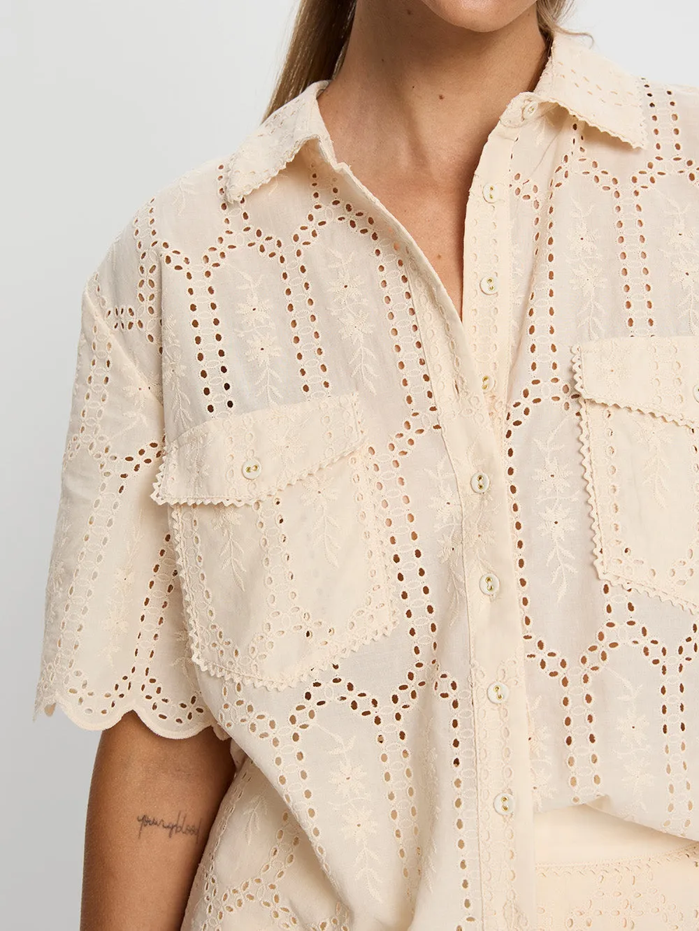 Estelle Shirt - Cream sold by Kivari product image thumbnail 5