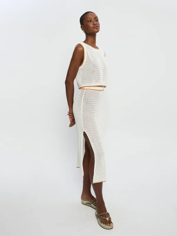 Vivi Knit Midi Skirt sold by Kivari