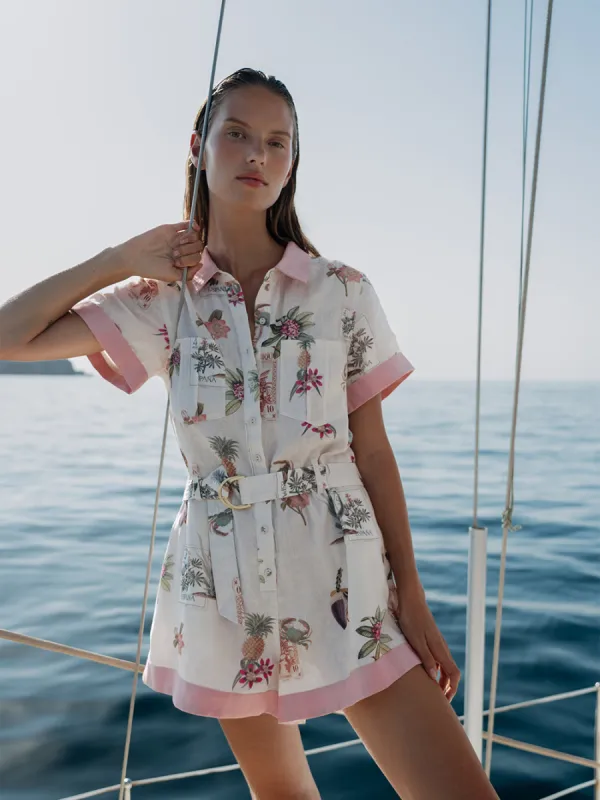 Lyra Linen Playsuit sold by Kivari