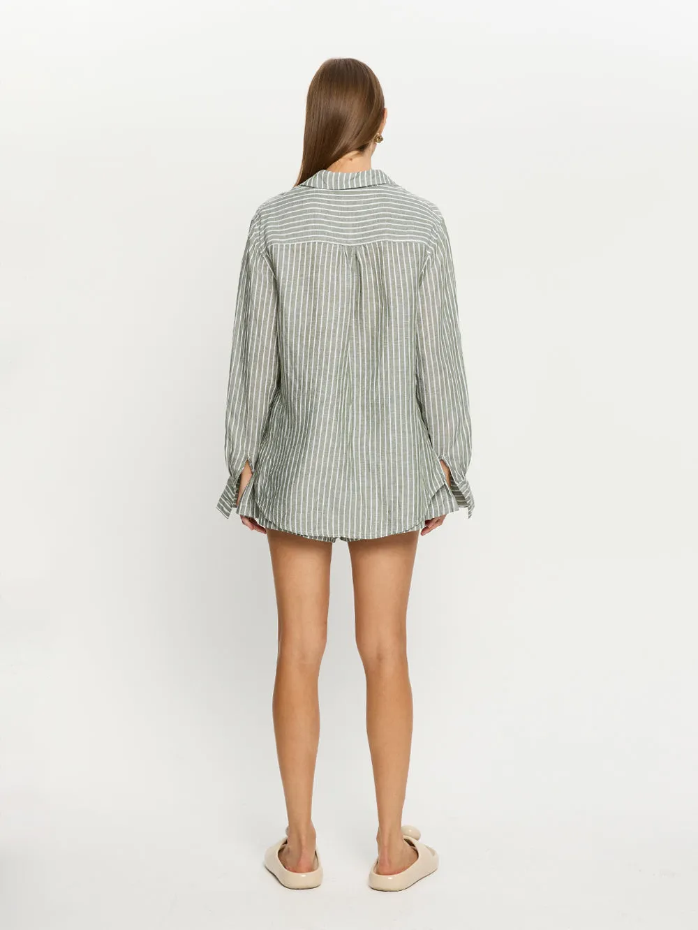 Elara Shirt - Green Stripe sold by Kivari product image thumbnail 5