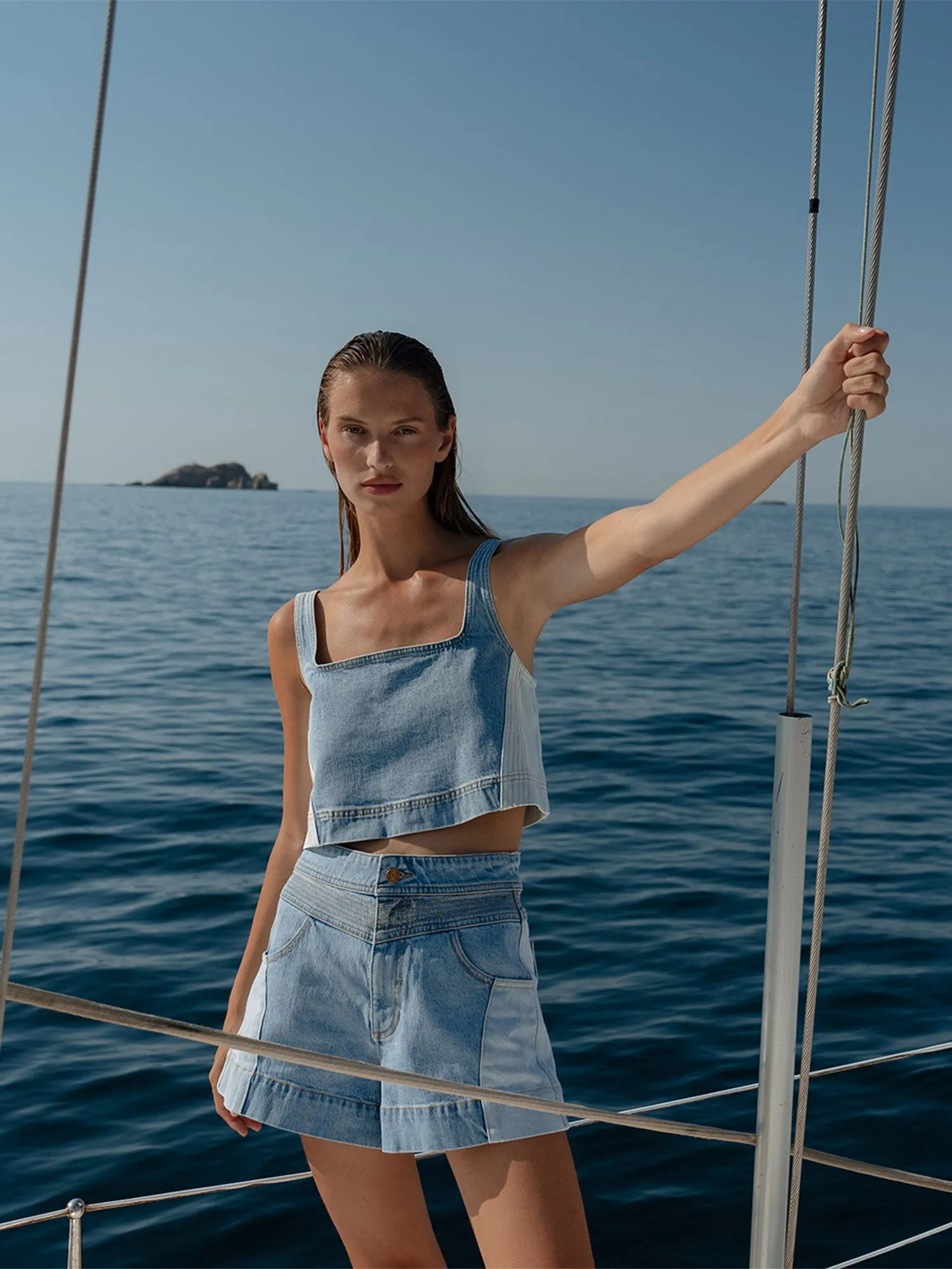 Carla Denim Short sold by Kivari