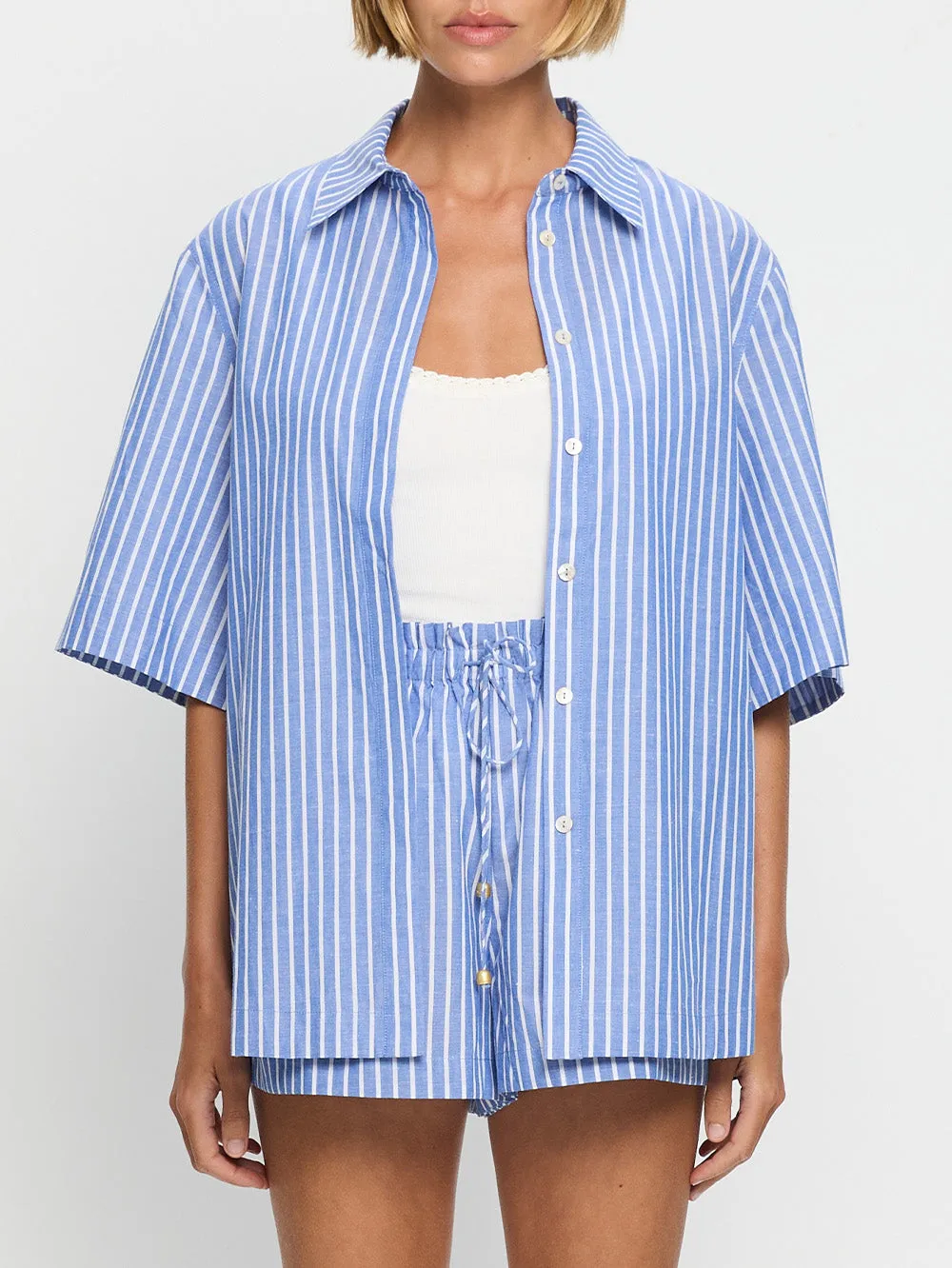 Elara Shirt - Blue Stripe sold by Kivari product image thumbnail 4