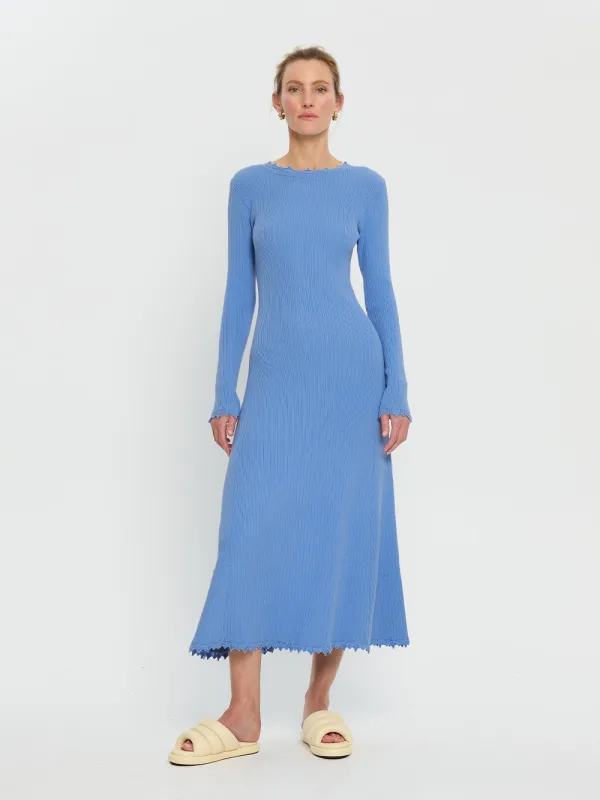 Diana Knit Dress - Blue sold by Kivari