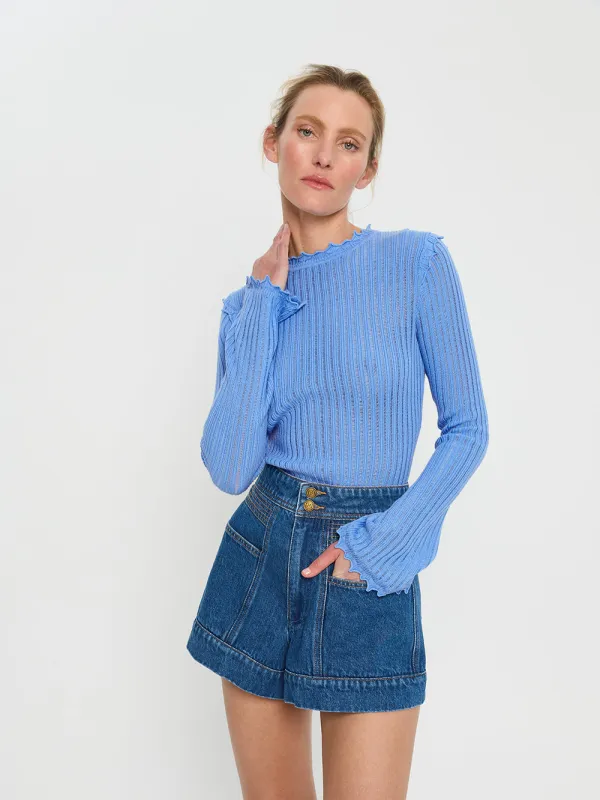 Diana Knit Top - Blue sold by Kivari