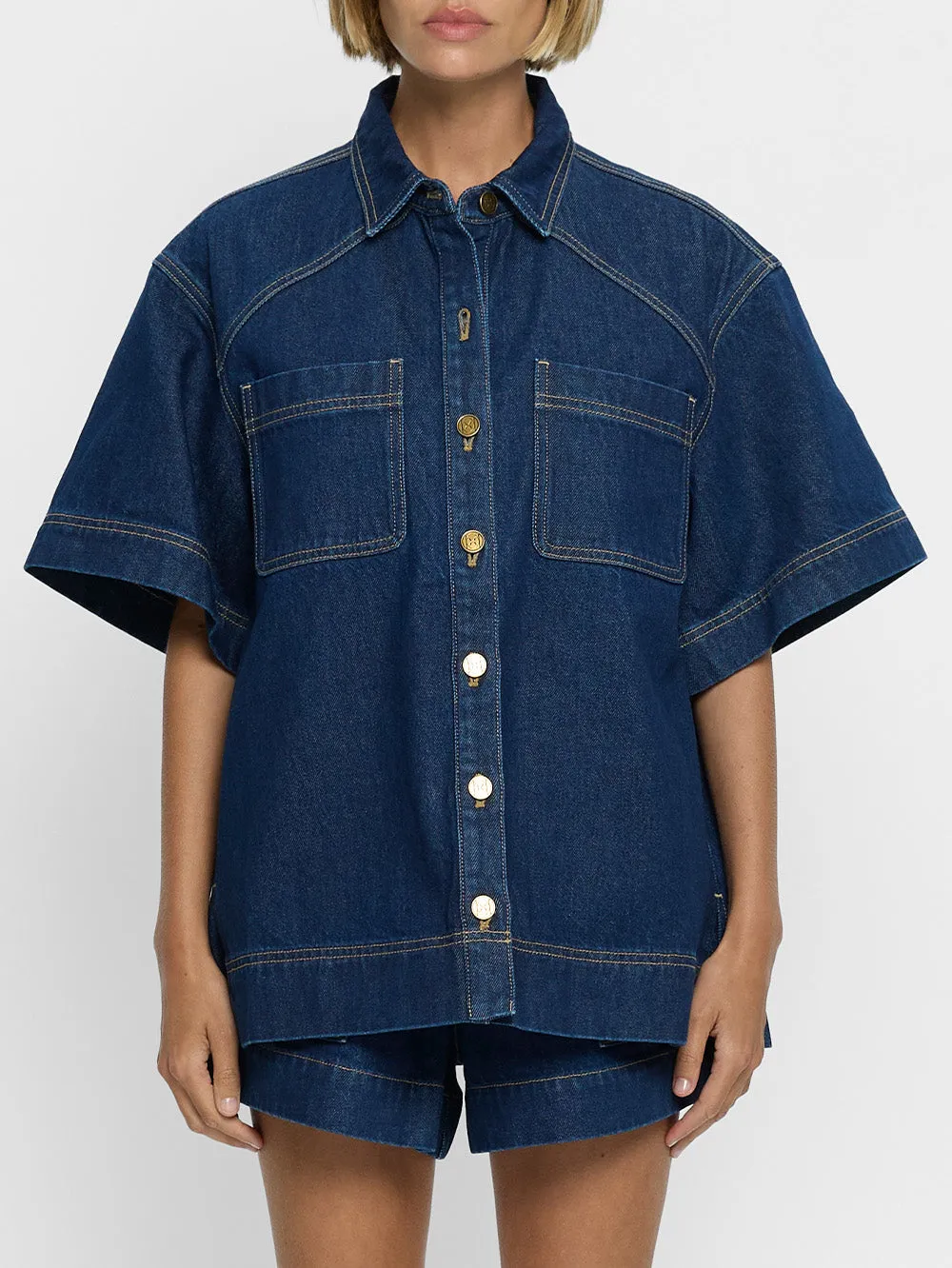 Paloma Denim Shirt - Dark Indigo sold by Kivari product image thumbnail 5