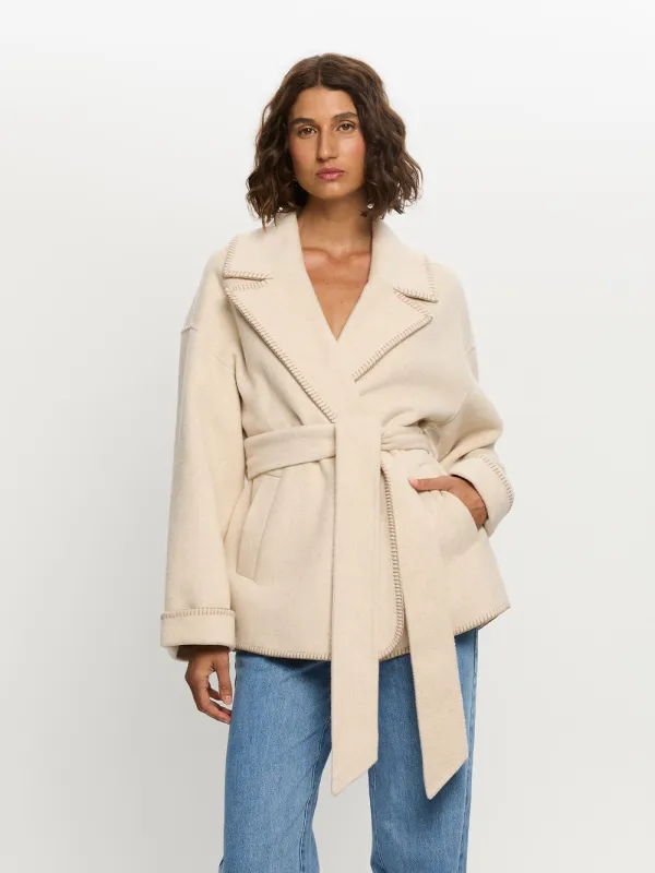 Josephina Wool Blend Coat sold by Kivari