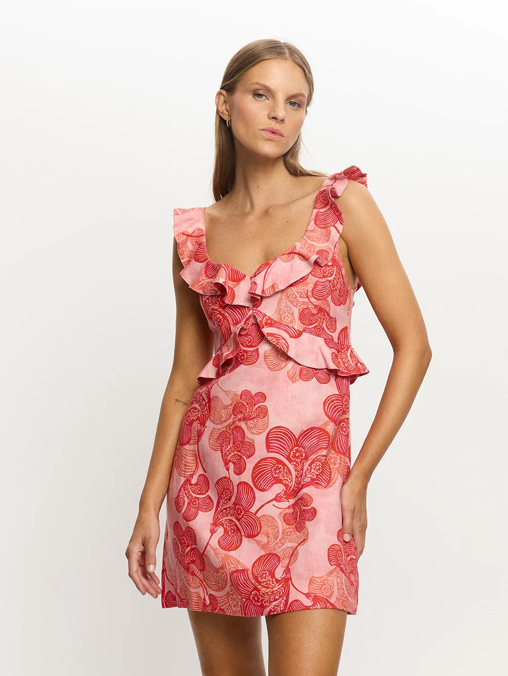 Riviera Ruffle Mini Dress sold by Kivari product image thumbnail 5