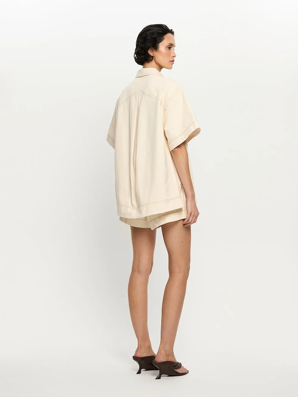 Paloma Denim Shirt - Cream sold by Kivari product image thumbnail 3