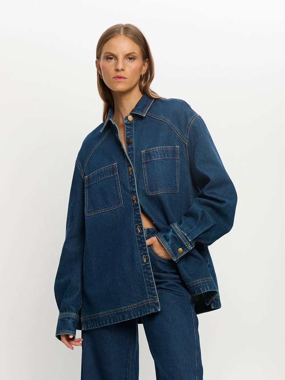 Evie Denim Shirt sold by Kivari