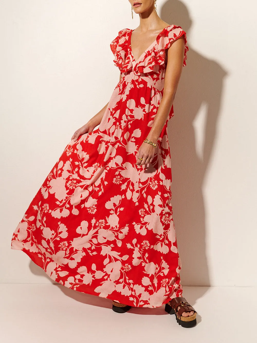 Delfina Ruffle Maxi Dress sold by Kivari product image thumbnail 5