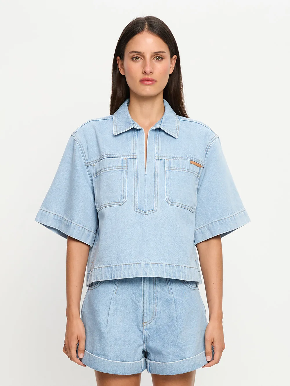 Avery Denim Top sold by Kivari