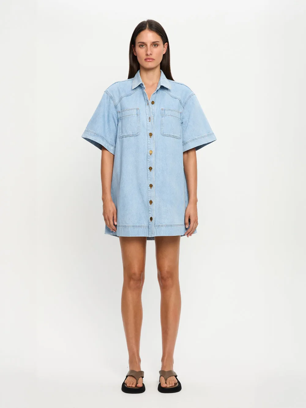 Avery Denim Mini Dress sold by Kivari product image thumbnail 2