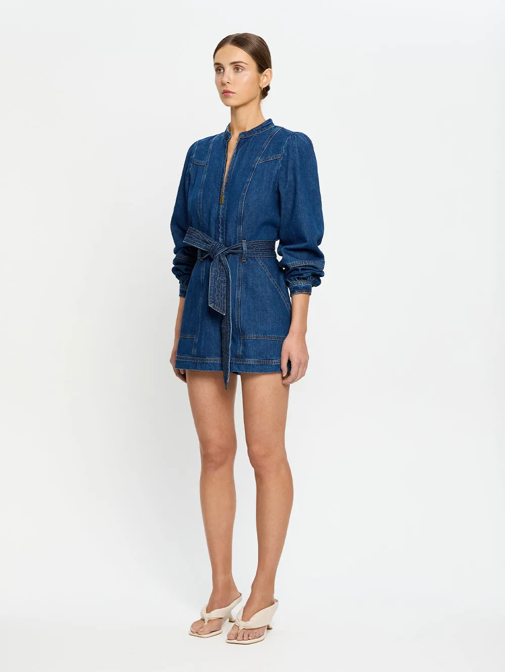 Lourdes Denim Playsuit sold by Kivari product image thumbnail 2