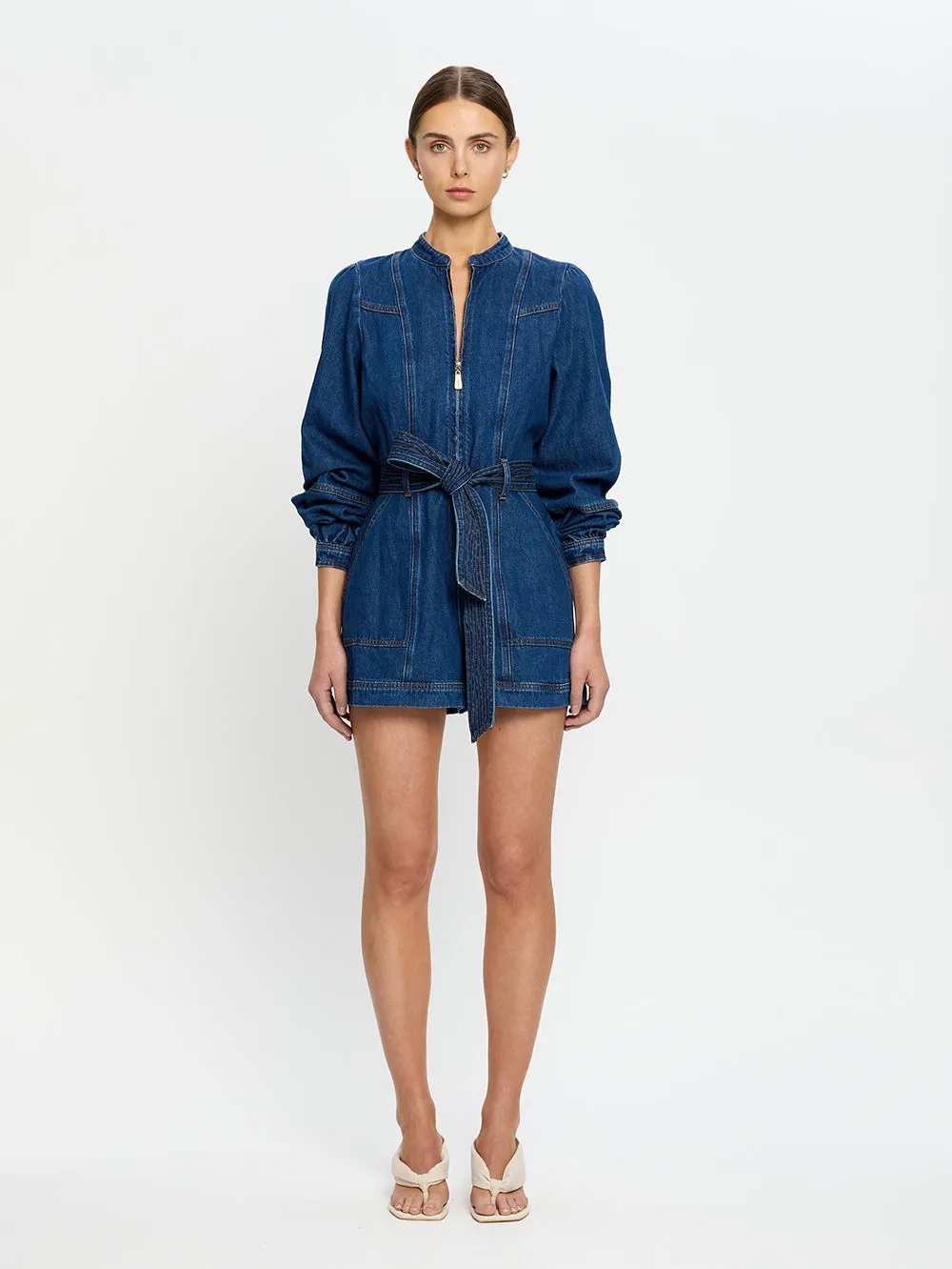 Lourdes Denim Playsuit sold by Kivari product image thumbnail 5