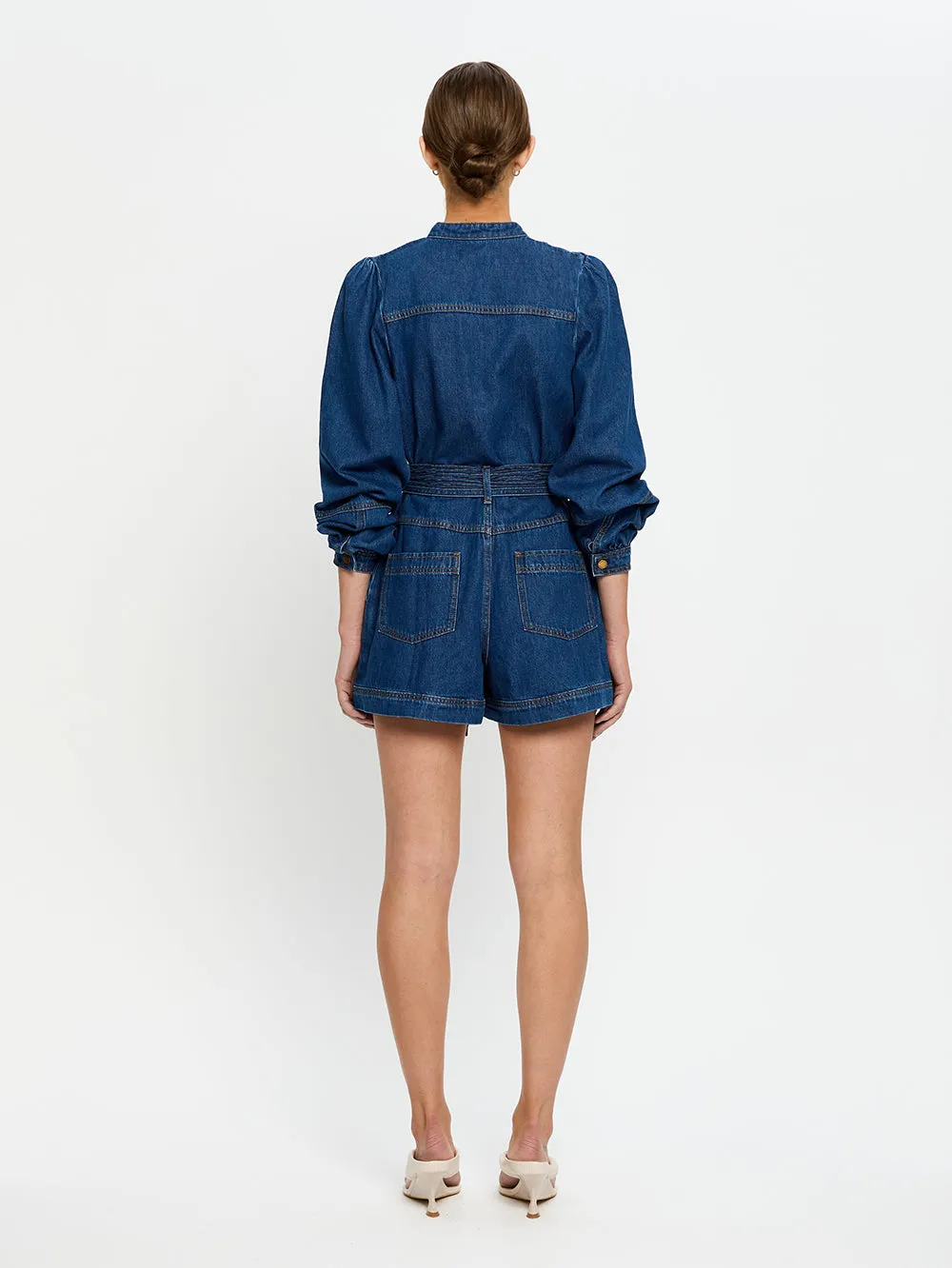 Lourdes Denim Playsuit sold by Kivari product image thumbnail 3