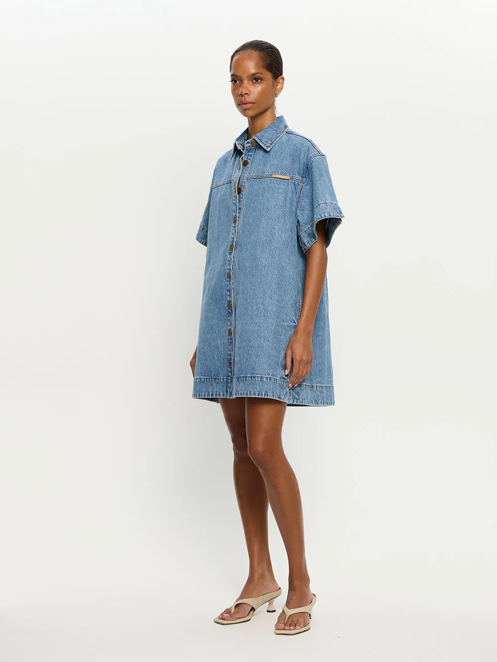 Marla Denim Mini Dress sold by Kivari product image thumbnail 2