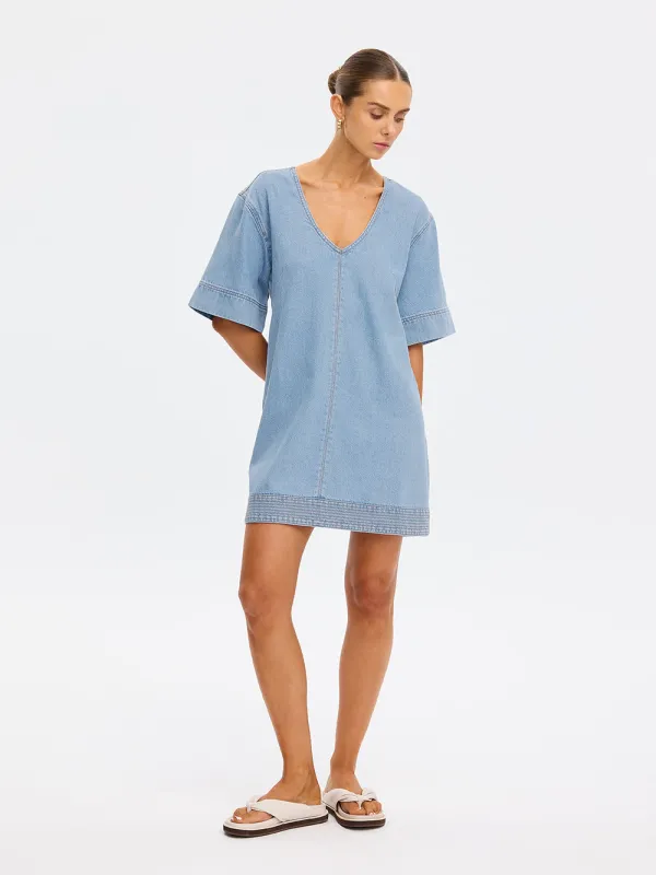 Emilie Denim Mini Dress made by Kivari
