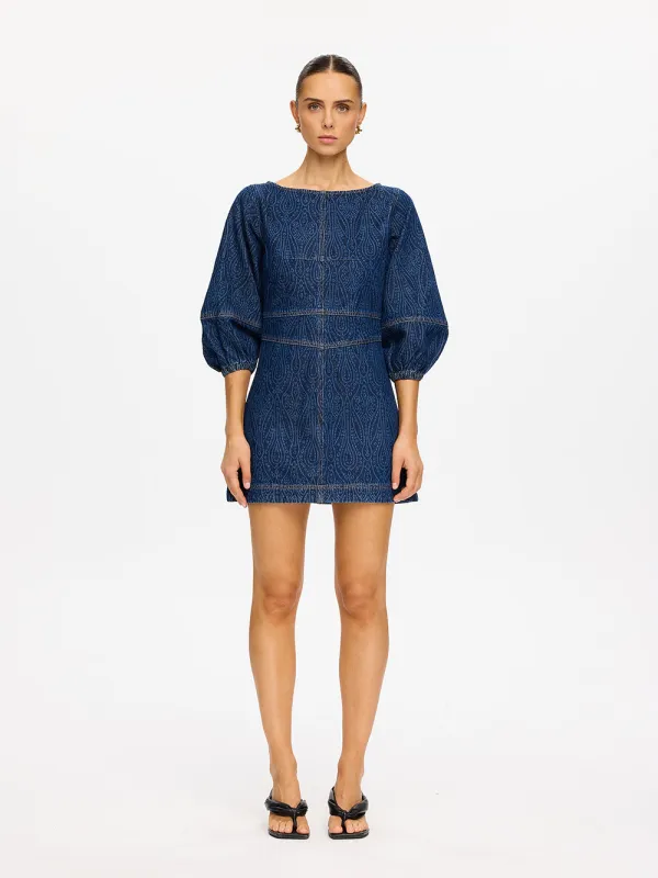 Nixie Denim Mini Dress made by Kivari