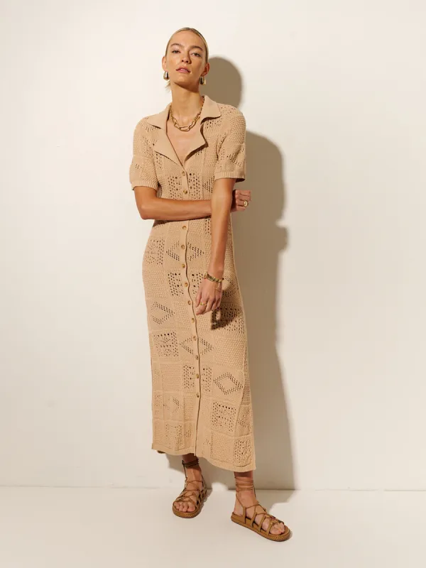 Clementine Collared Midi Dress sold by Kivari