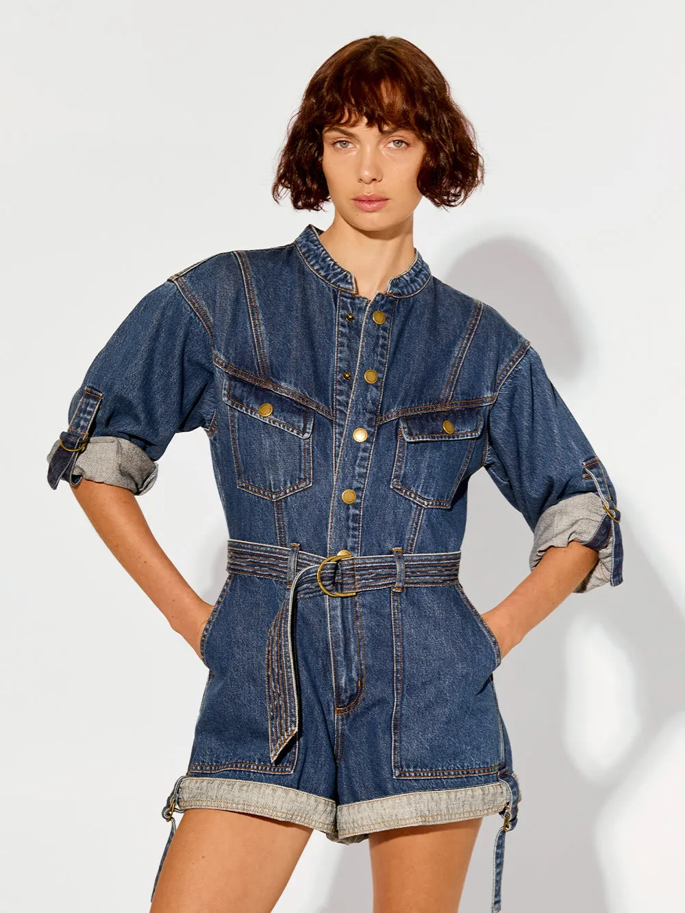 Elena Denim Playsuit sold by Kivari product image thumbnail 5