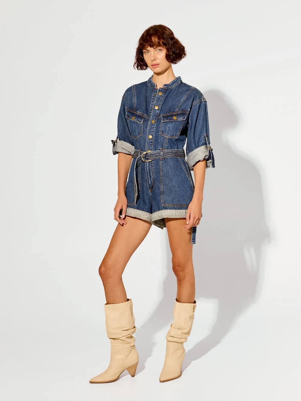 Elena Denim Playsuit sold by Kivari product image thumbnail 4