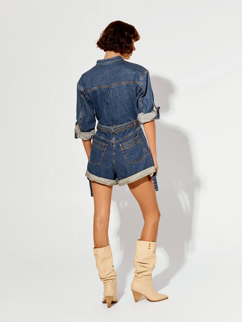 Elena Denim Playsuit sold by Kivari product image thumbnail 3