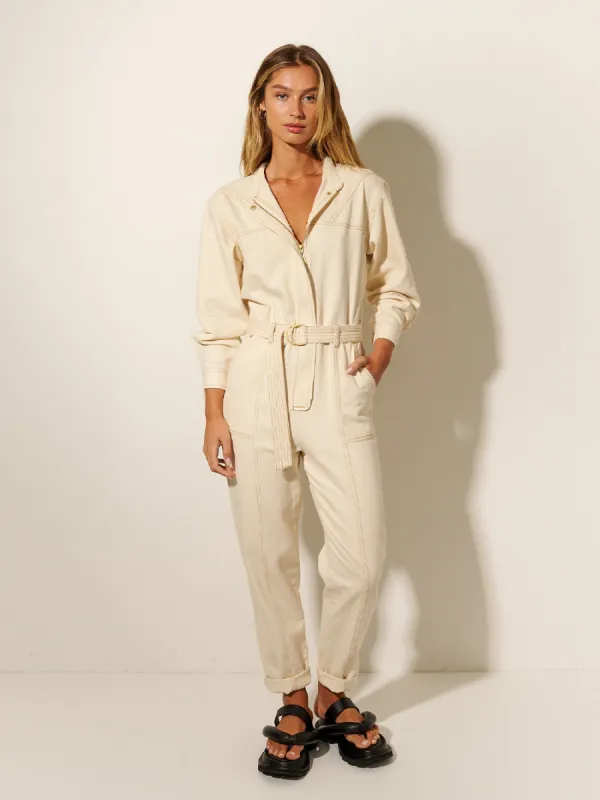 Jimmy Boilersuit - Cream sold by Kivari
