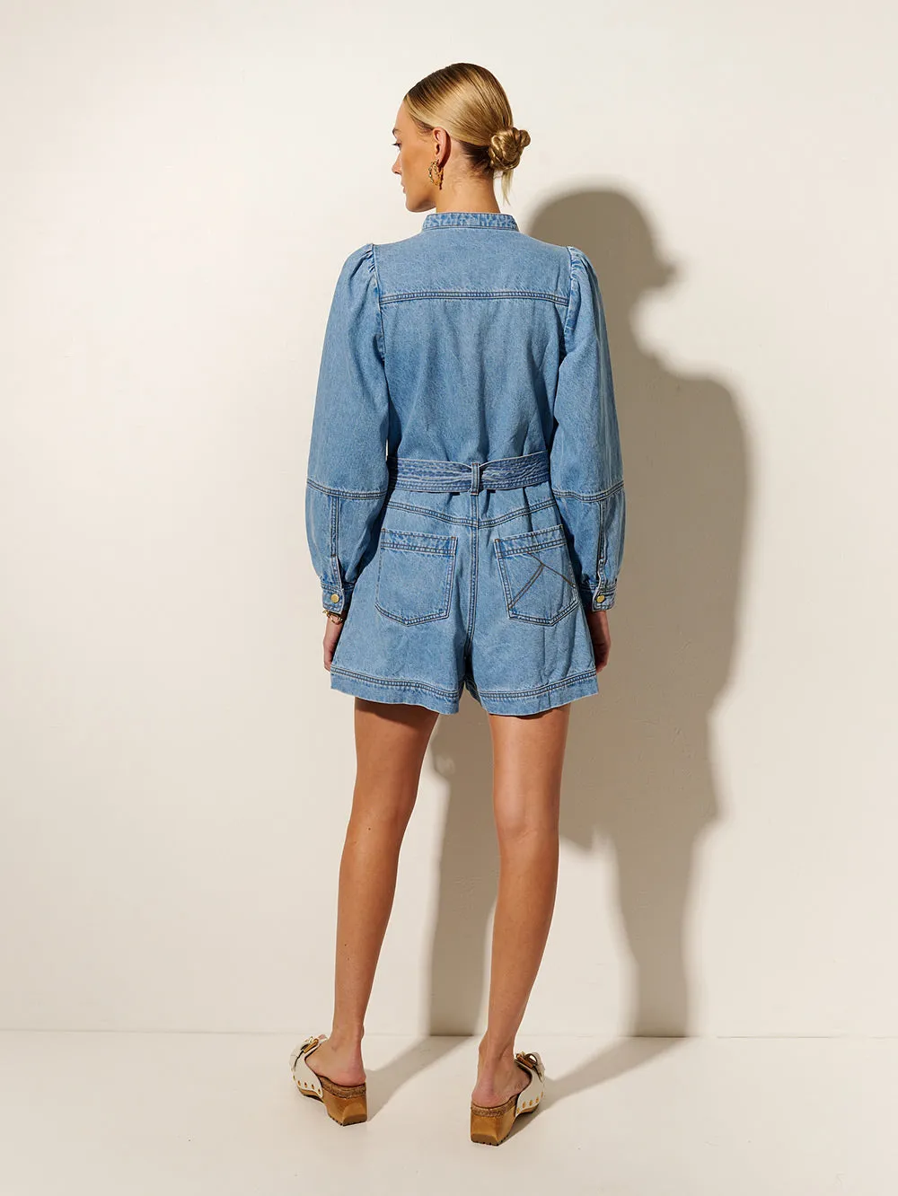 Lourdes Playsuit - Blue sold by Kivari product image thumbnail 5