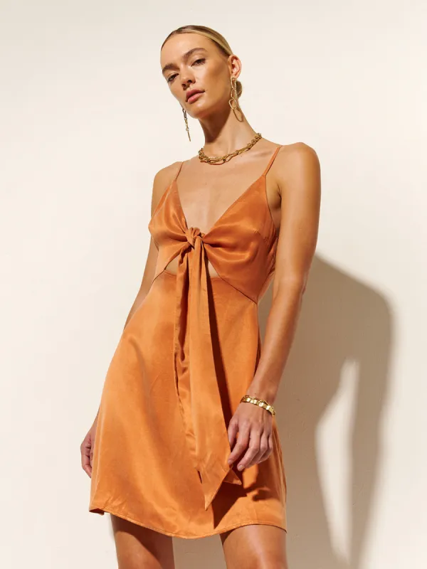 Bianca Tie Front Mini Dress sold by Kivari
