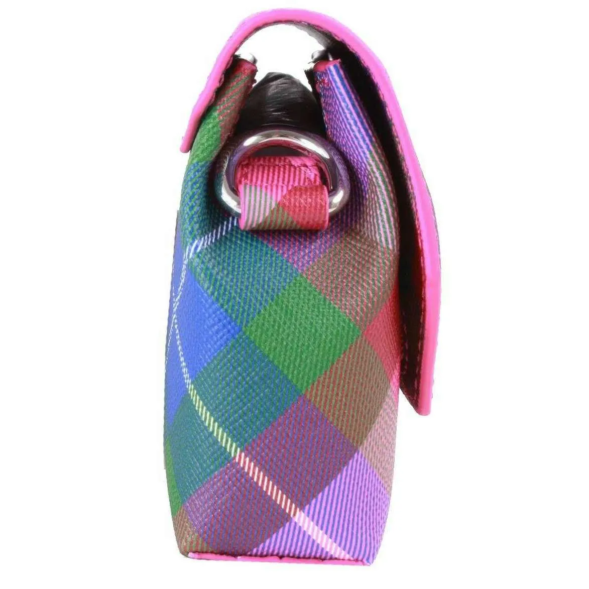 Vivienne Westwood Saffiano Print Mini Pouch Chain Bag - Candy Tartan Pink sold by KJ Beckett product image thumbnail 4