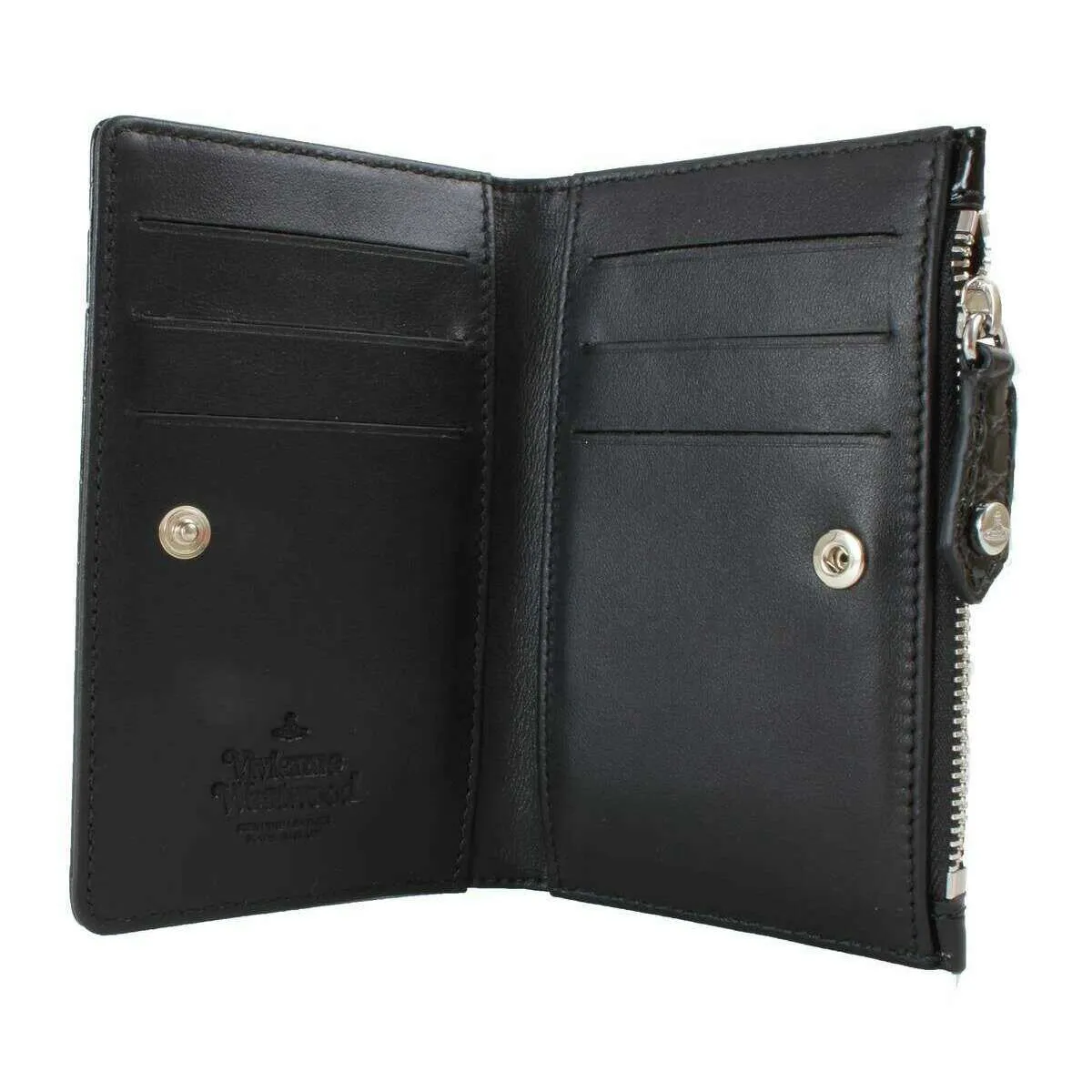 Vivienne Westwood Croc Slim Flap Card Holder - Black sold by KJ Beckett product image thumbnail 3