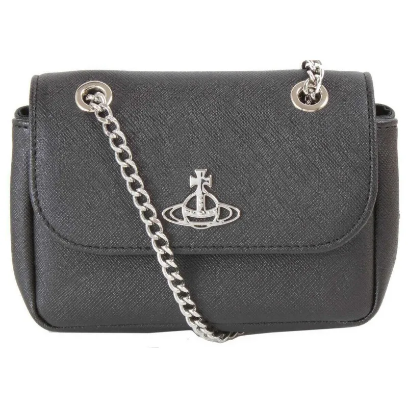 Vivienne Westwood Saffiano Small Chain Purse Bag - Black sold by KJ Beckett