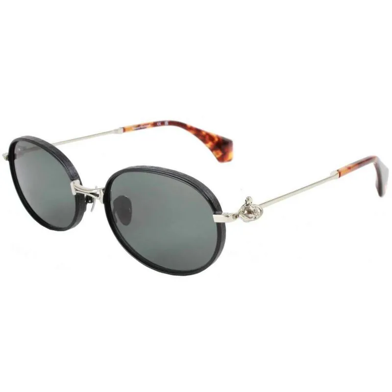 Vivienne Westwood Small Oval Sunglasses - Matte Black sold by KJ Beckett