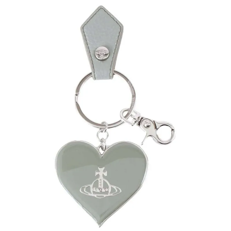 Vivienne Westwood Re Vegan Mirror Heart Orb Keyring - Green sold by KJ Beckett