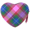 Vivienne Westwood Saffiano Print Louise Heart Crossbody Bag - Candy Tartan Pink sold by KJ Beckett
