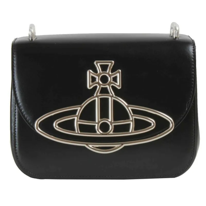 Vivienne Westwood Linda Silky Leather Crossbody Bag - Black sold by KJ Beckett