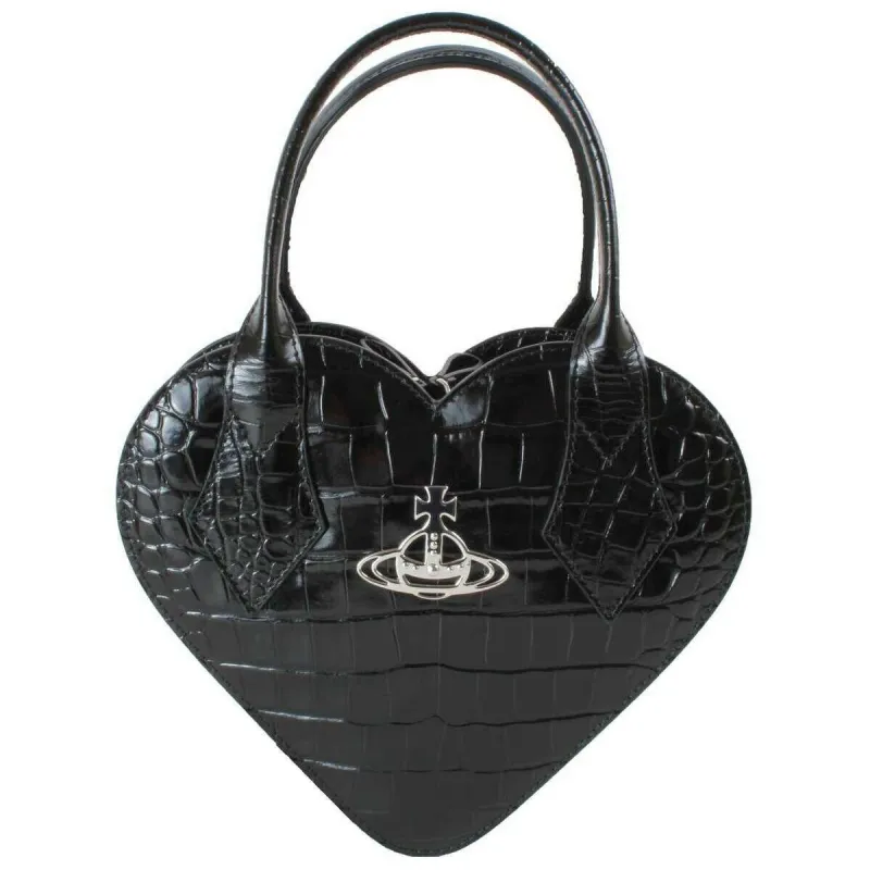 Vivienne Westwood Saffiano Print Louise Heart Crossbody Bag