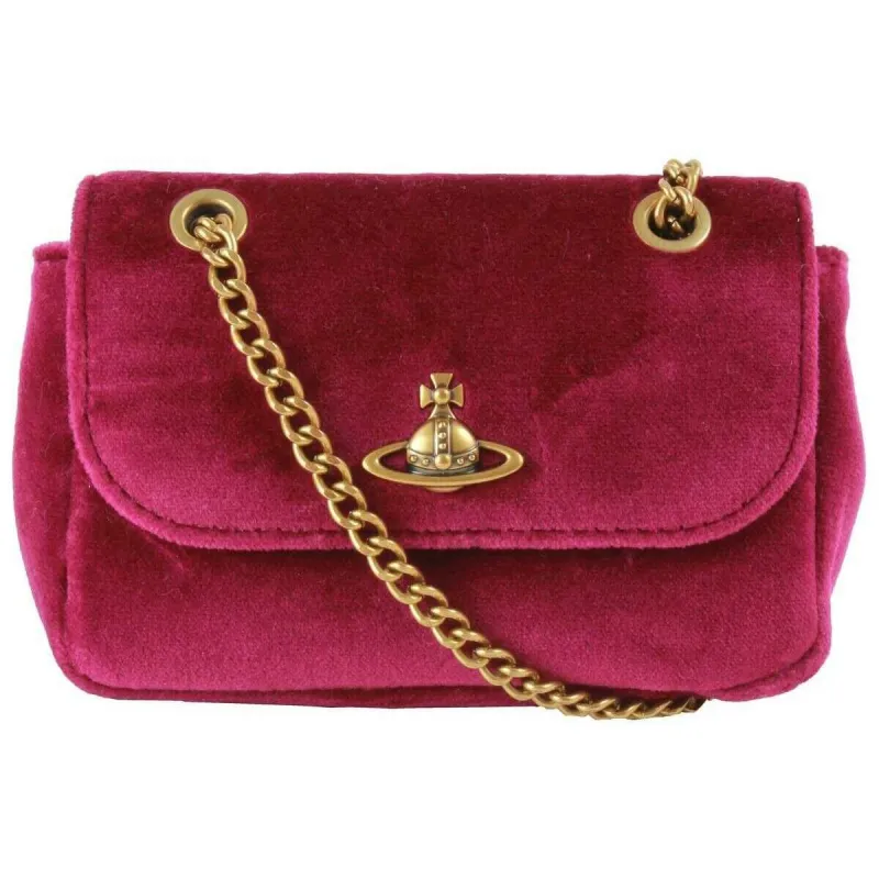 Vivienne Westwood Velvet Small Purse Chain Bag - Purple sold by KJ Beckett