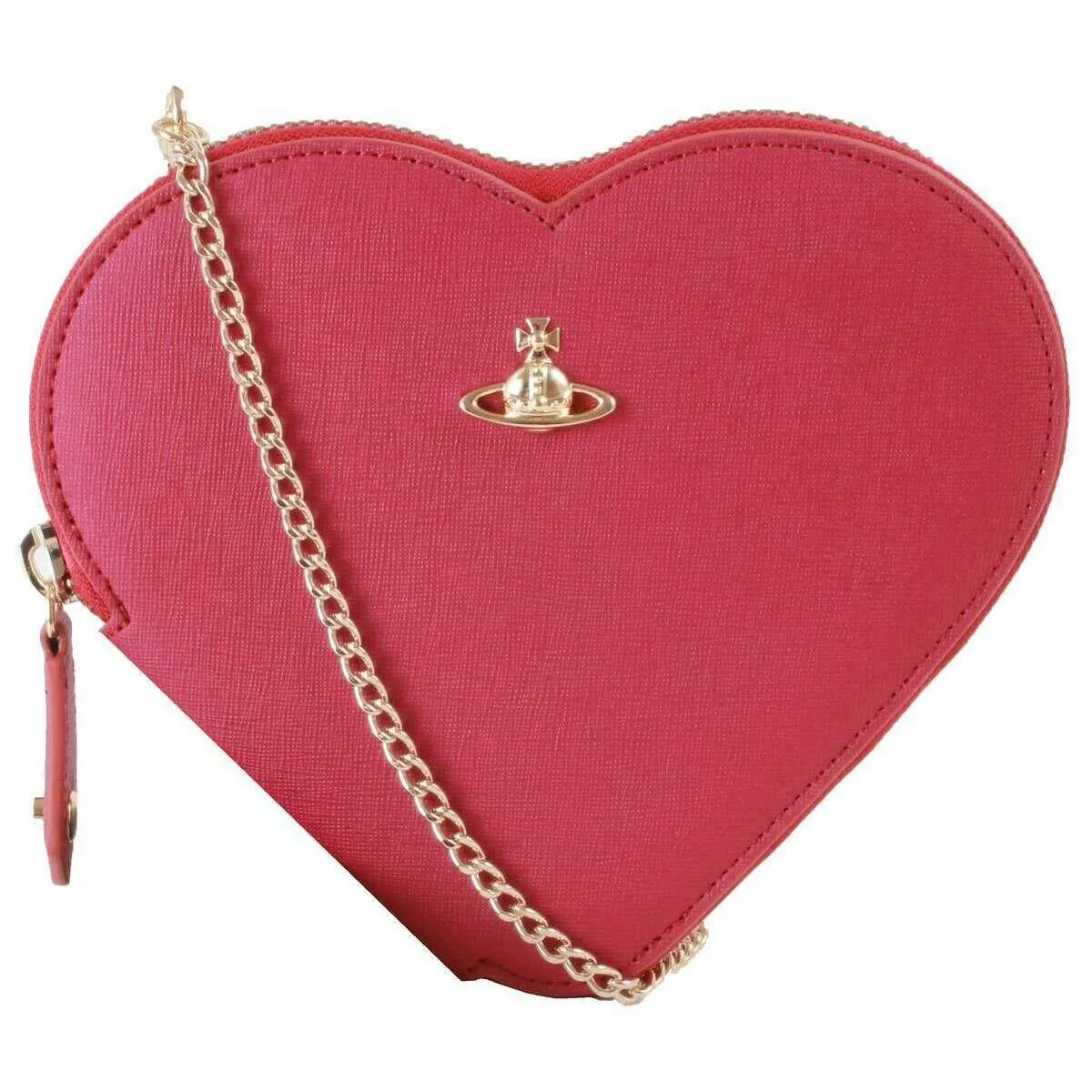Vivienne Westwood Saffiano Heart Crossbody Bag - Red sold by KJ Beckett