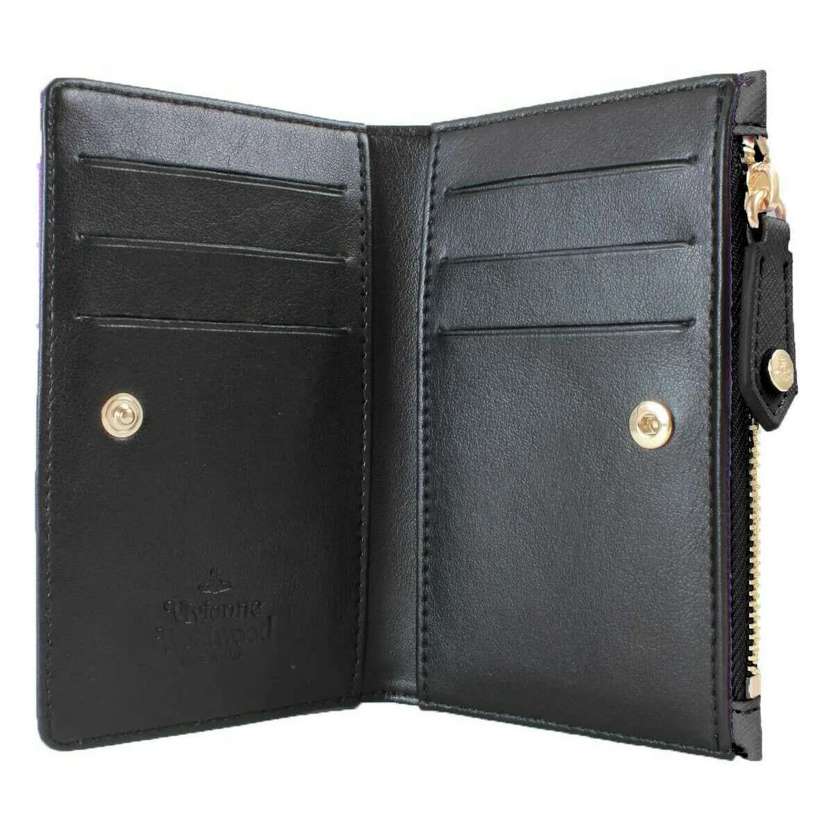 Vivienne Westwood Saffiano Slim Flap Card Holder Purse - Black sold by KJ Beckett product image thumbnail 3