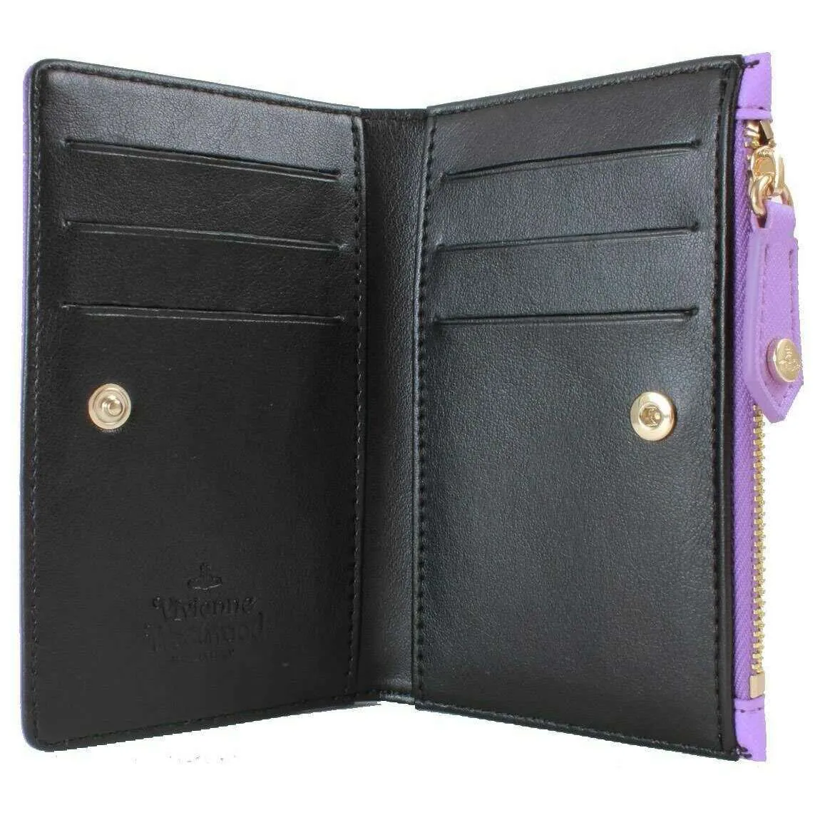 Vivienne Westwood Saffiano Slim Flap Card Holder Purse - Lilac sold by KJ Beckett product image thumbnail 3