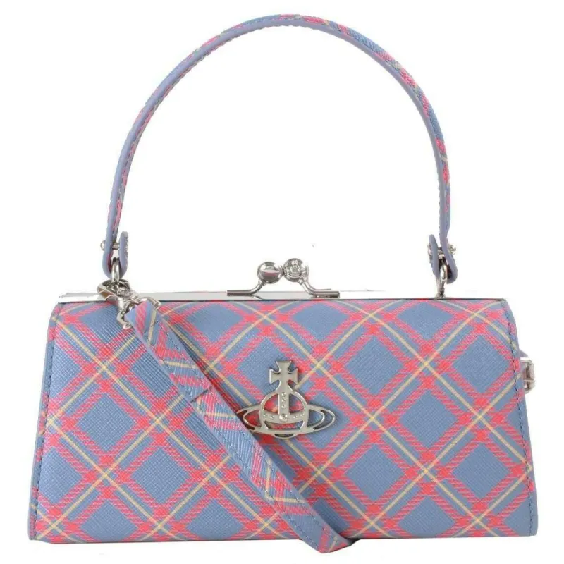【Vivienne Westwood】Mini Yasmin Tote Bag Candy Tartan Yasmine Mini tartan tote bag in multicoloured - Vivienne