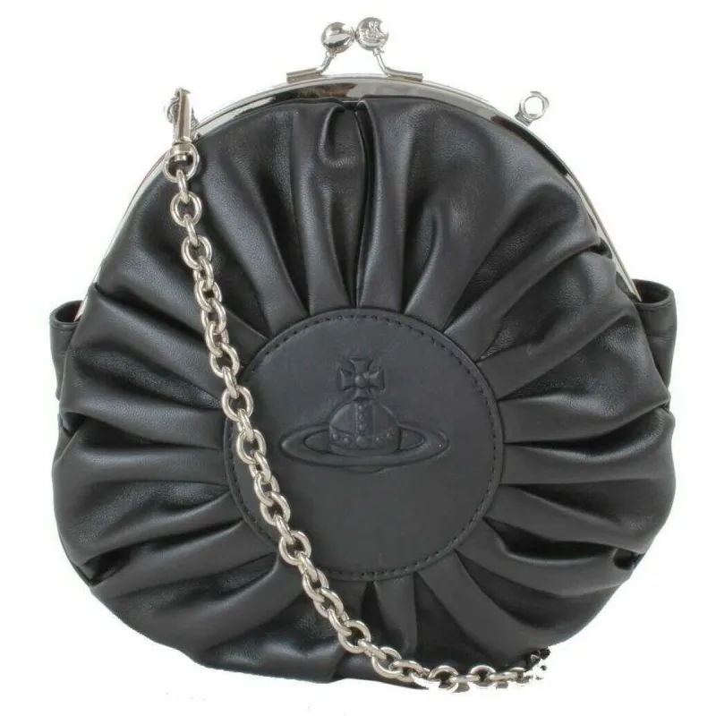 Vivienne Westwood Rosie Circle Frame Nappa Leather Bag - Black made by Vivienne Westwood