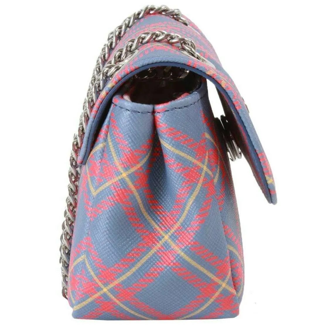 Vivienne Westwood Saffiano Printed Tartan Small Chain Purse - Blue/Orange sold by KJ Beckett product image thumbnail 4
