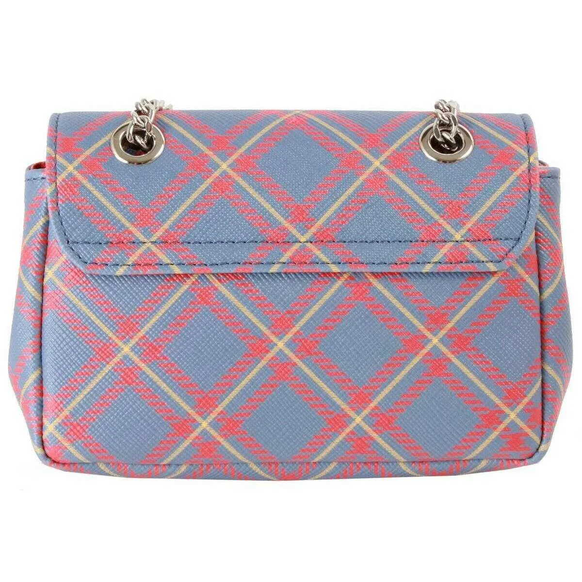 Vivienne Westwood Saffiano Printed Tartan Small Chain Purse - Blue/Orange sold by KJ Beckett product image thumbnail 2