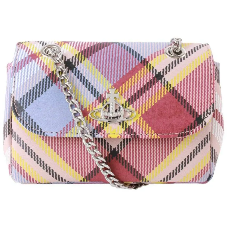 Vivienne Westwood Saffiano Print Louise Heart Crossbody Bag