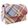 Vivienne Westwood Nubuck Tartan Small Chain Purse Bag - Pink sold by KJ Beckett