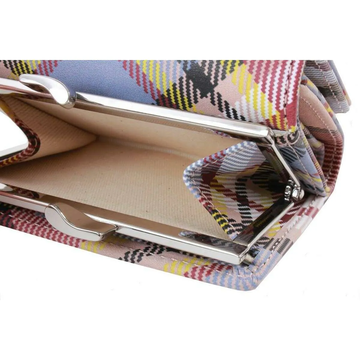 Vivienne Westwood Nubuck Tartan Small Frame Purse - Pink sold by KJ Beckett product image thumbnail 5